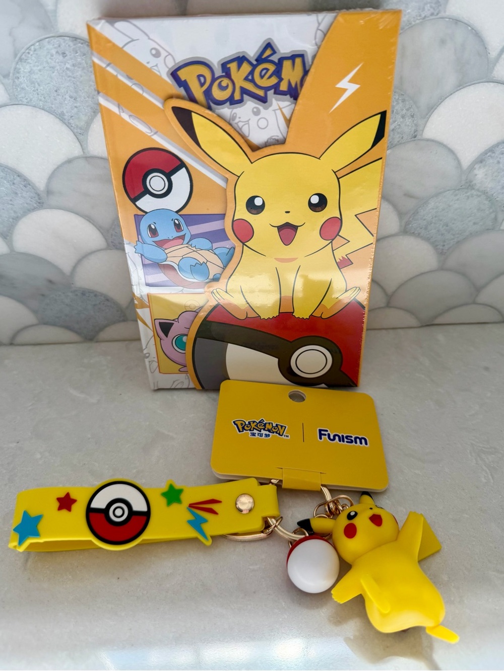 Pokémon Pikachu Keychain and Notebook